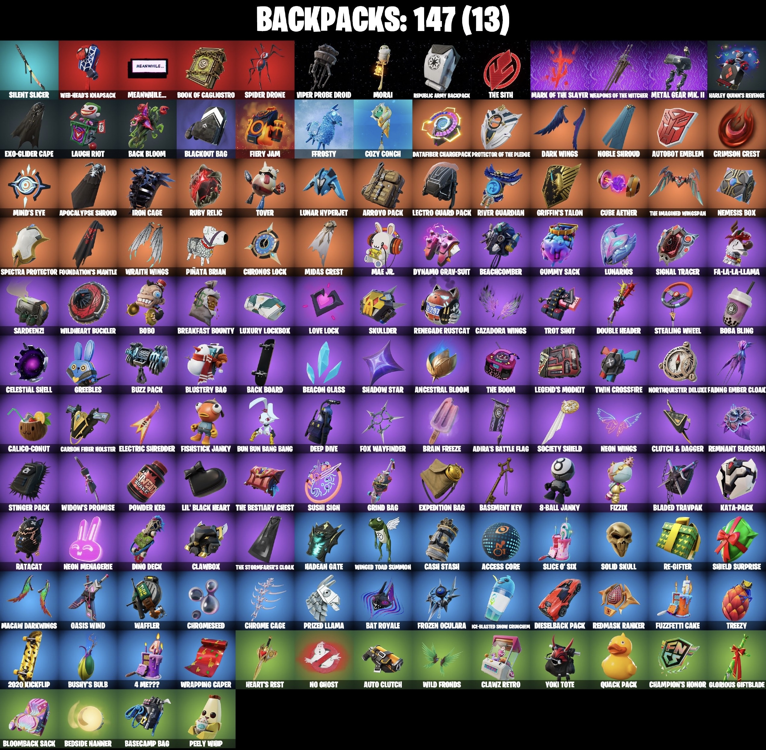 Stacked accounts - 115 Skins (PSN, Xbox, PC, Nintendo)