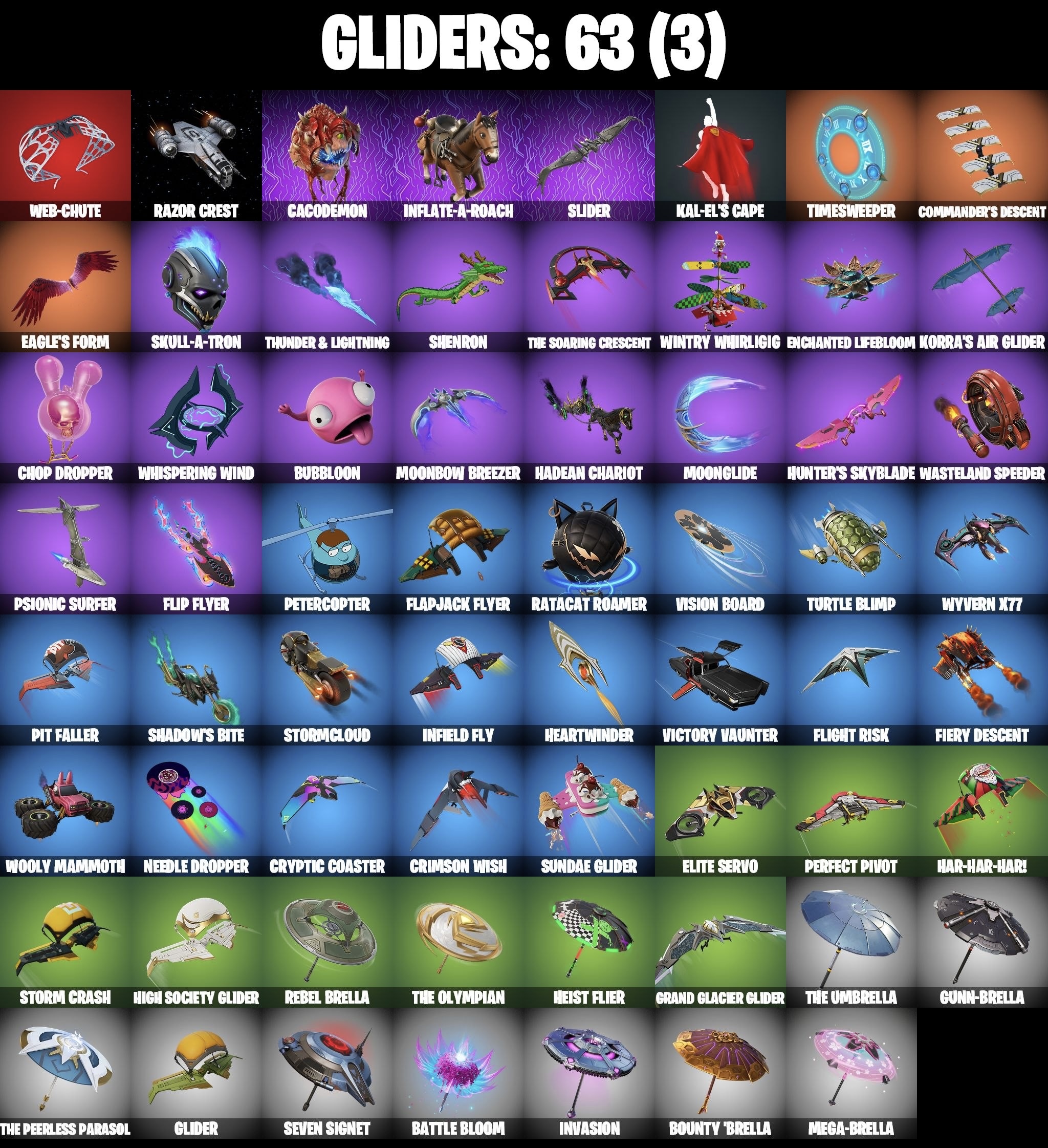 Stacked accounts - 104 Skins (PSN, Xbox, PC, Nintendo)