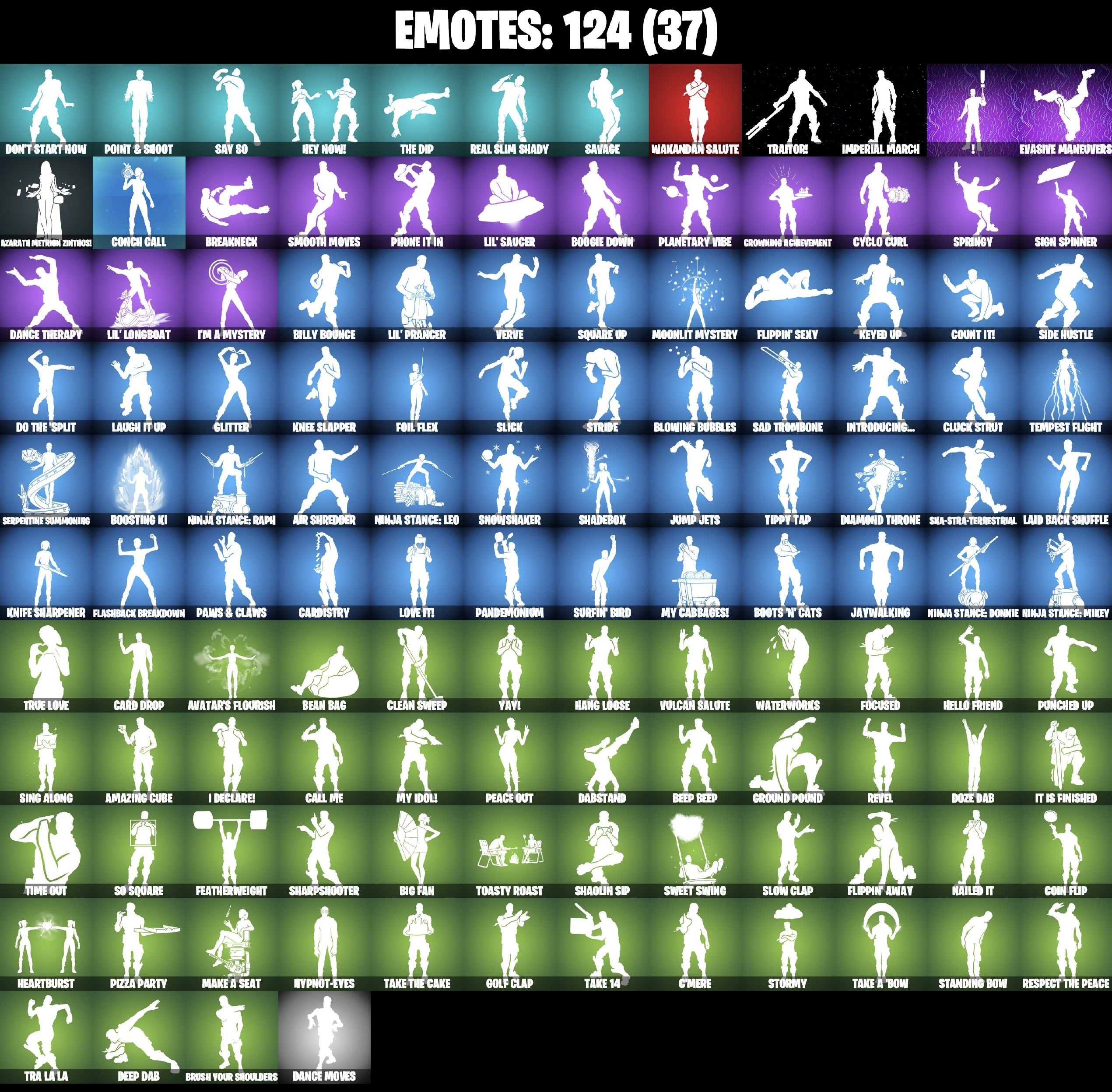 Stacked accounts - 89  Skins (PSN, Xbox, PC, Nintendo)