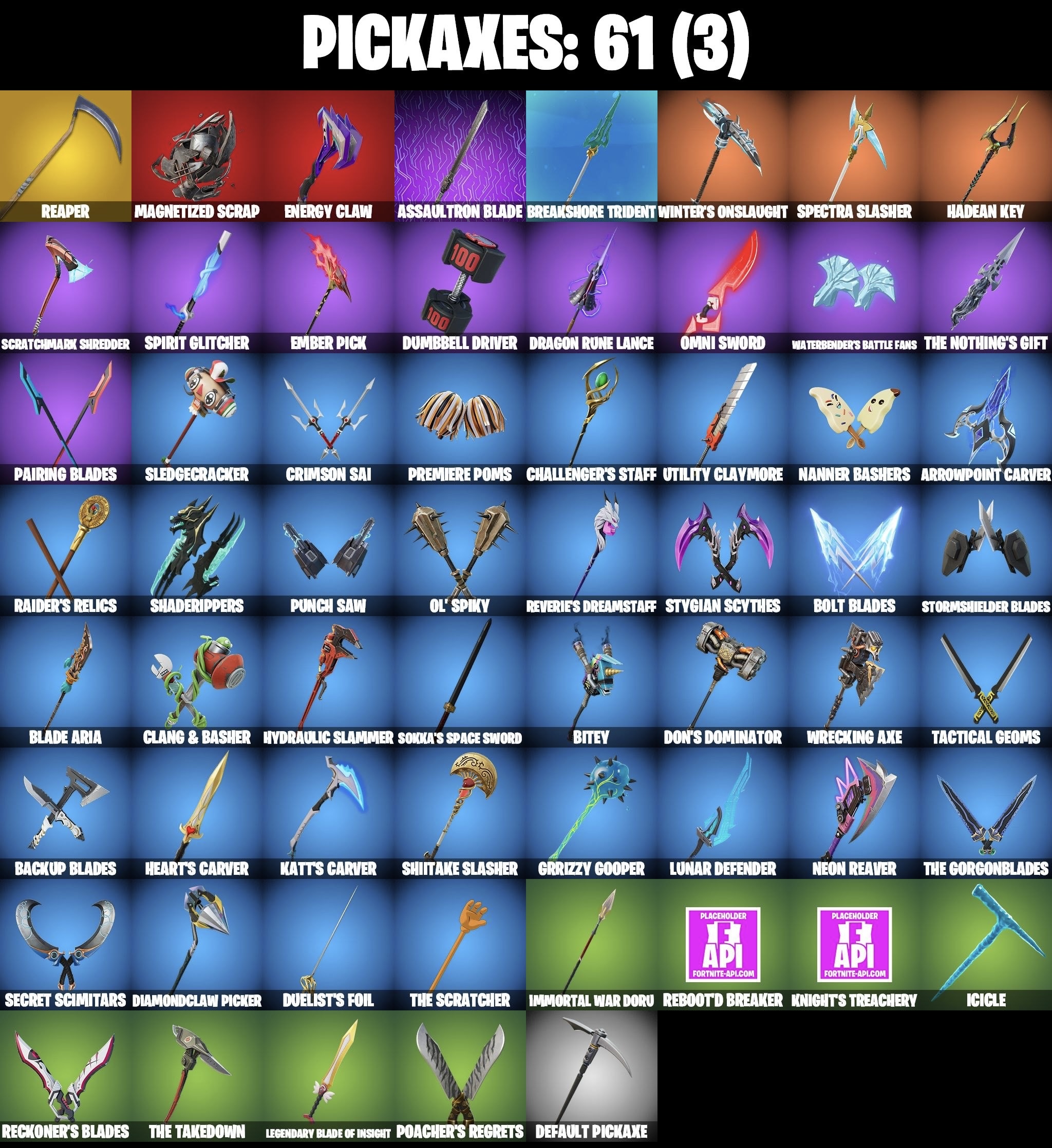 Stacked accounts - 62 Skins (PSN, Xbox, PC, Nintendo)