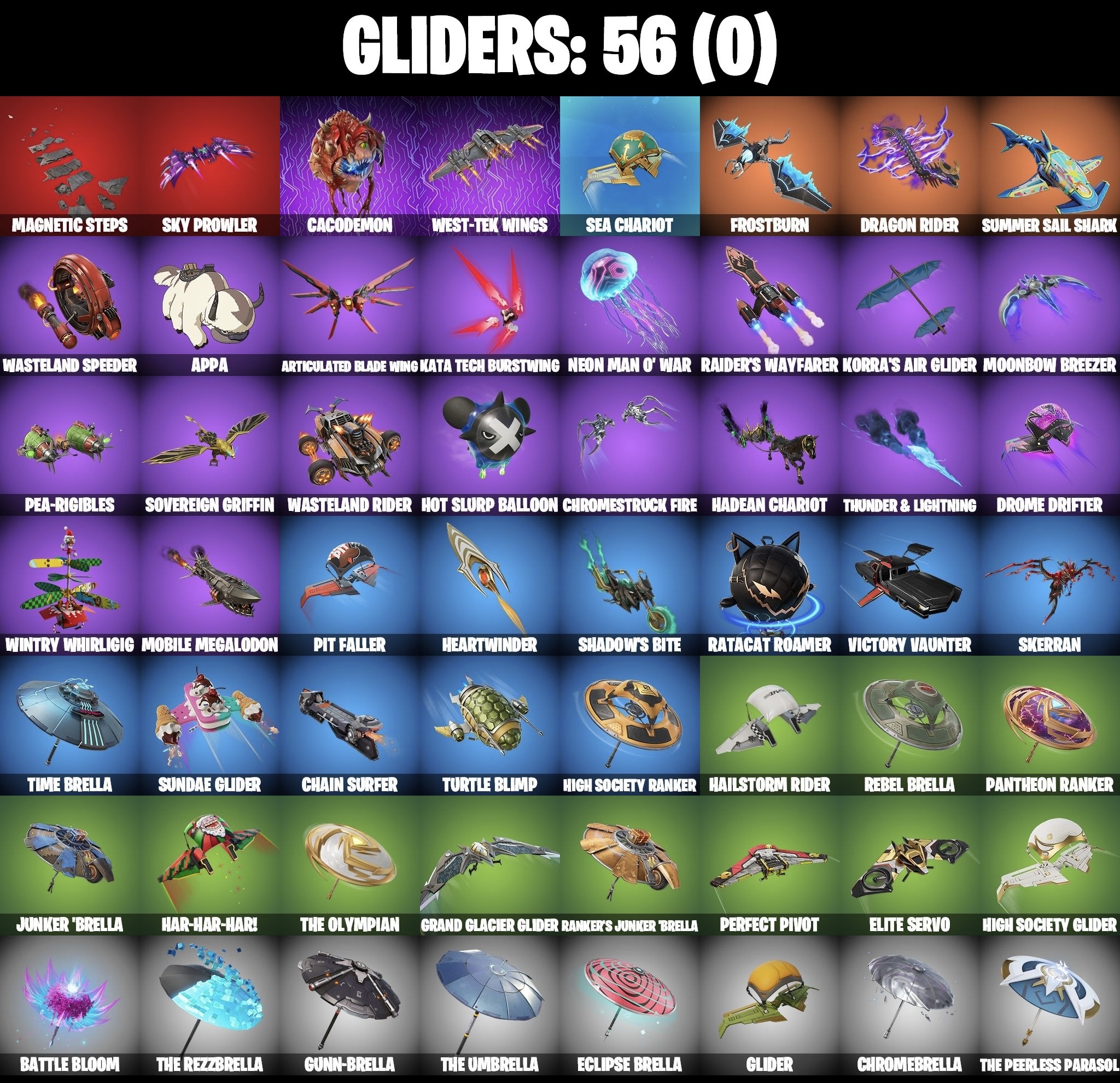 Stacked accounts - 62 Skins (PSN, Xbox, PC, Nintendo)