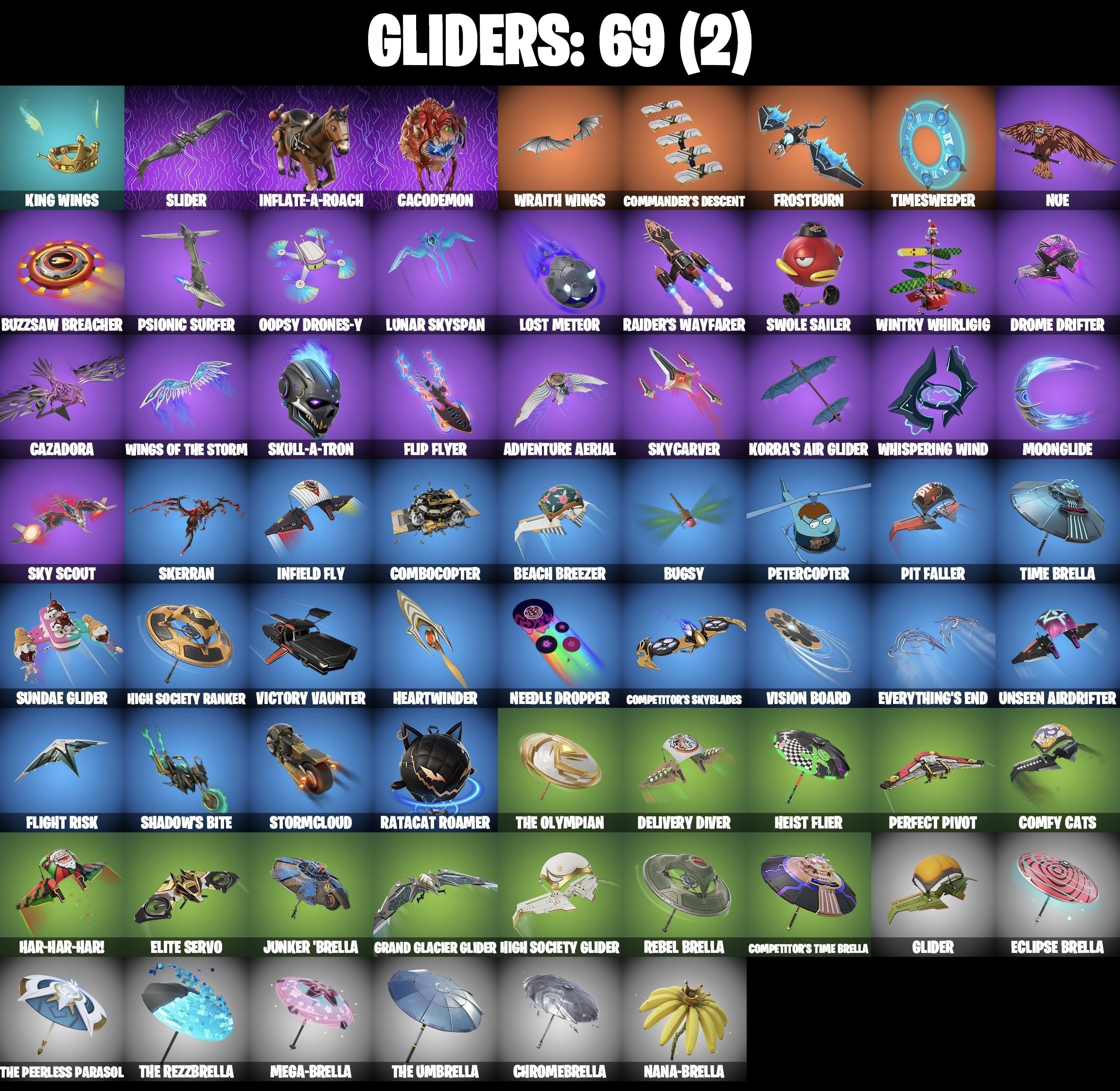 Stacked accounts - 63 Skins (PSN, Xbox, PC, Nintendo)