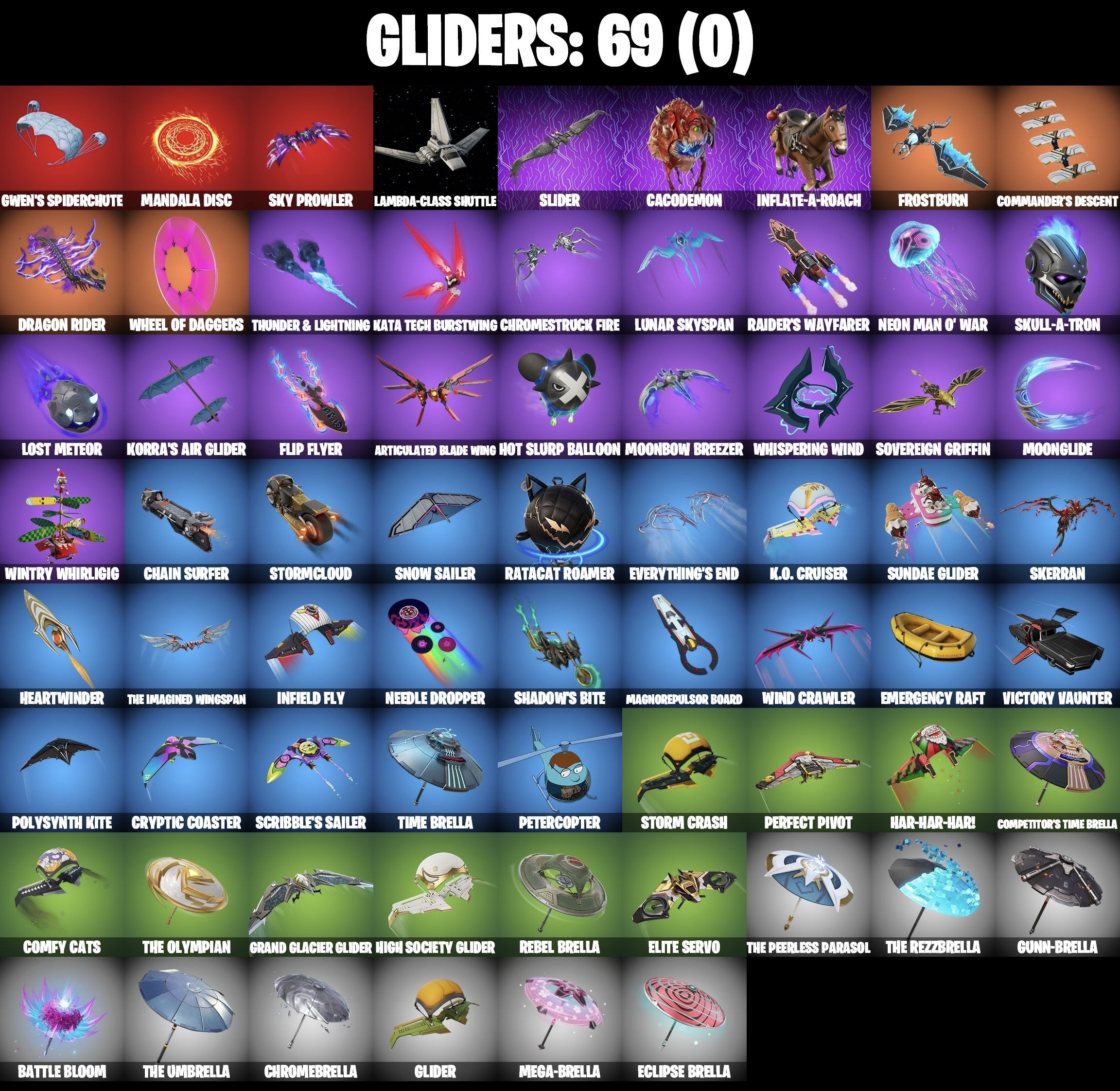 Stacked accounts - 78 Skins (PSN, Xbox, PC, Nintendo)