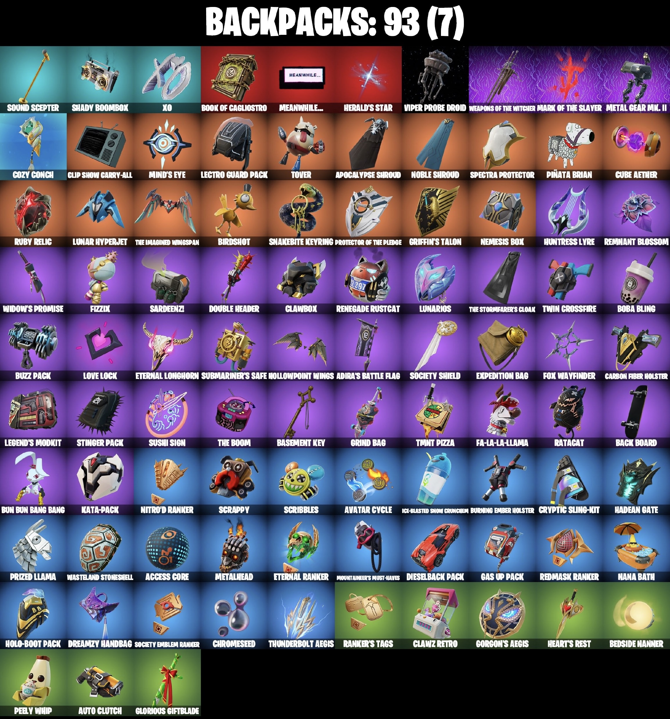 Stacked accounts - 78 Skins (PSN, Xbox, PC, Nintendo)