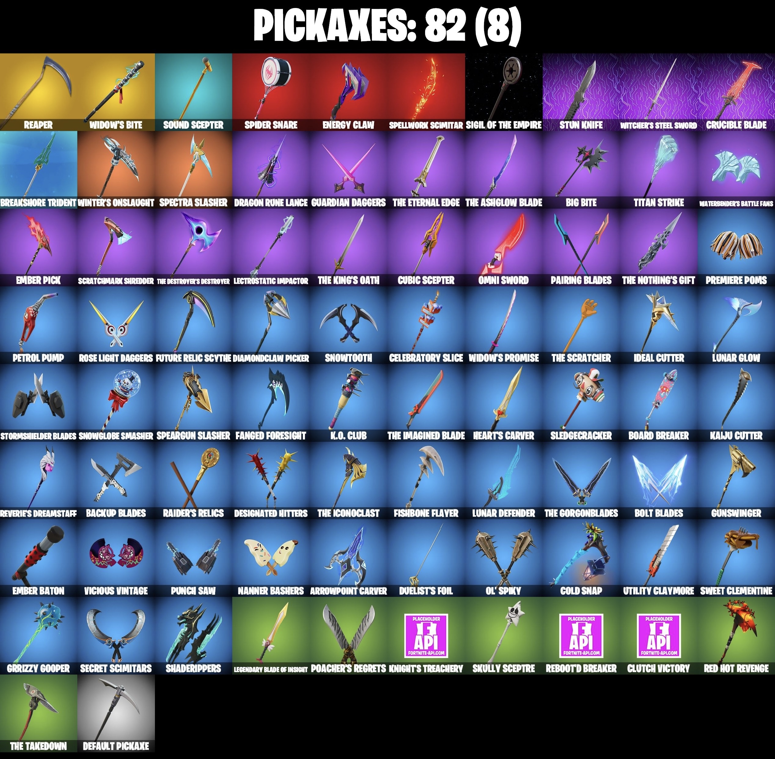 Stacked accounts - 78 Skins (PSN, Xbox, PC, Nintendo)