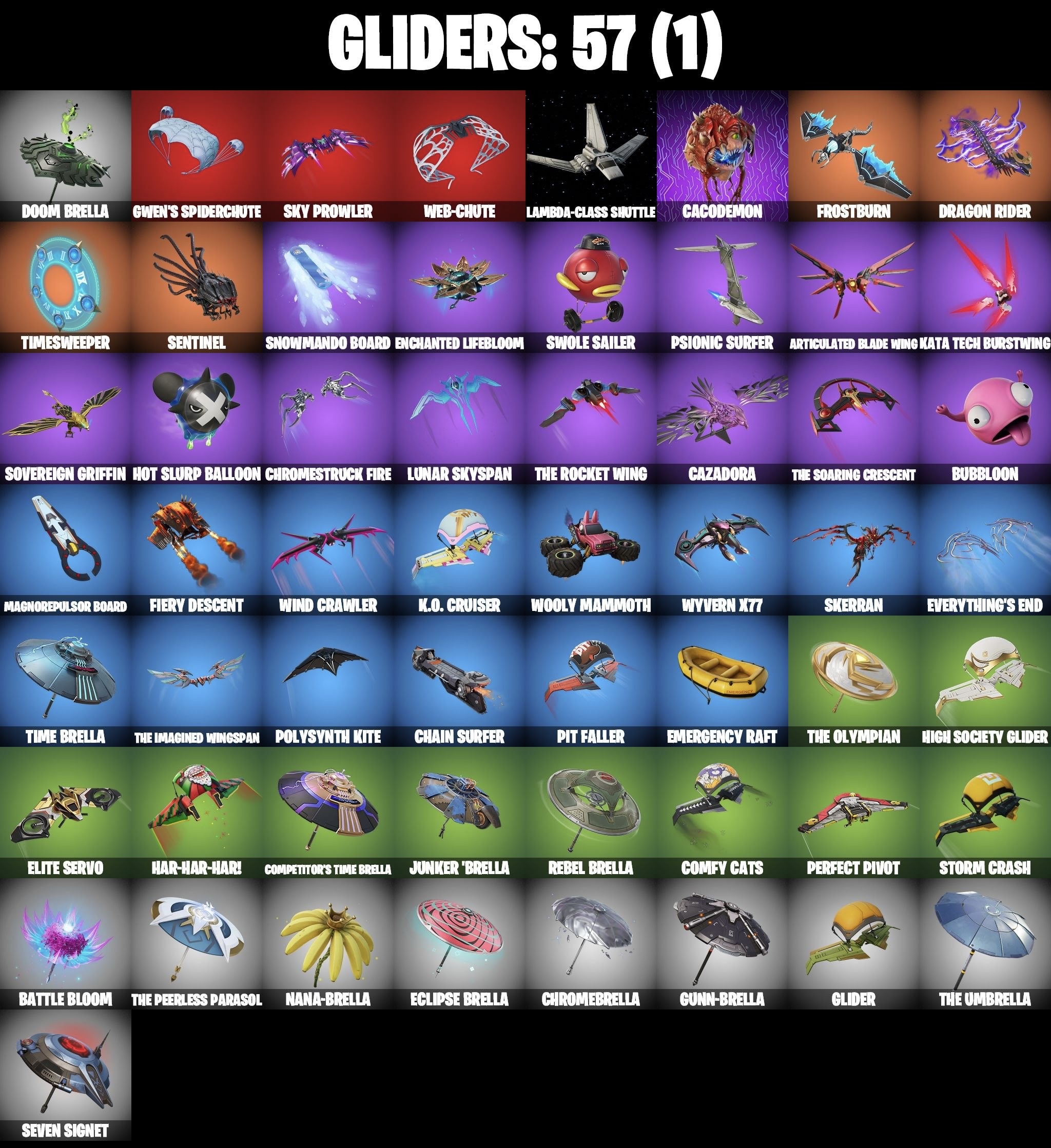 Stacked accounts - 40 Skins (PSN, Xbox, PC, Nintendo)