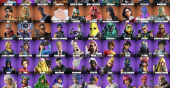 Stacked accounts - 89  Skins (PSN, Xbox, PC, Nintendo)