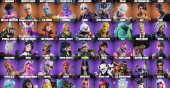 Stacked accounts -  79 Skins (PSN, Xbox, PC, Nintendo)