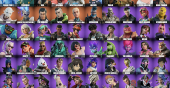 Stacked accounts - 89 Skins (Xbox, PSN, PC, Nintendo)